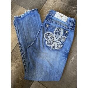 Miss Me Mid-Rise Easy Straight Distressed Jeans Size 27